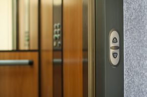 door on modern elevator